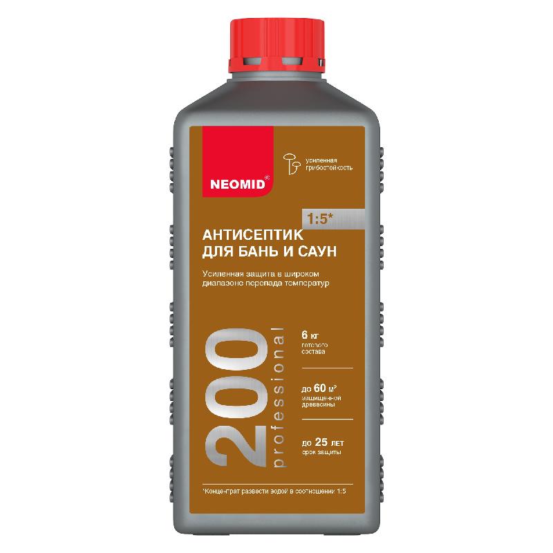 1Sostav derevozashchitnyy dlya ban i saun Neomid 200 kontsentrat 1kg