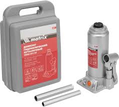 Домкрат гидравлический бутылочный 6т 216-413мм в кейсе Matrix