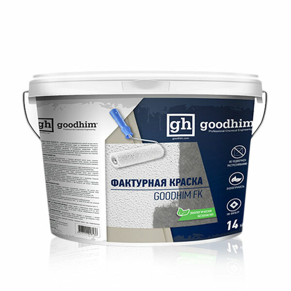 Краска фактурная акриловая GOODHIM FK 7кг от Мегаполис в Калининграде и ...