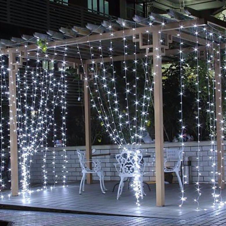 Гирлянда ШТОРА уличная 3х2 метра 480 LED, белый, контроллер LOTOSPARK ...