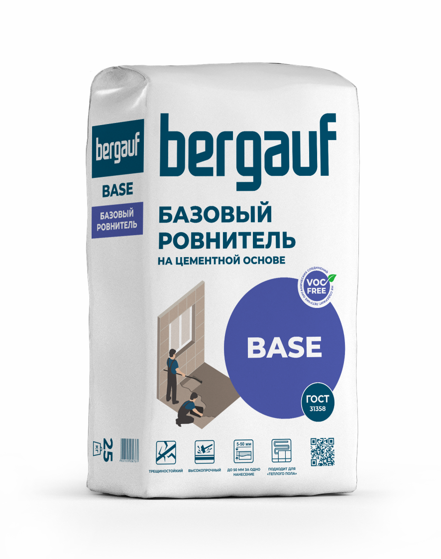 Стяжка цементная для пола BERGAUF BASE, 25 кг от Мегаполис купить в ...