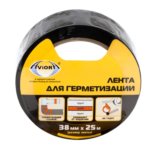 Лента для герметизации каучуковая 38мм*25м AVIORA черная от Мегаполис в ...