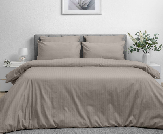 Komplekt postelnogo belya Volshebnaya Noch Strayp-dizayn ris. Caramel mousse