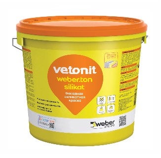 Краска фасадная силикатная Vetonit 100A 25кг от Мегаполис в ...