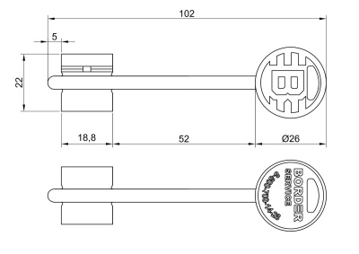 Zamok BORDER G 8-8 3