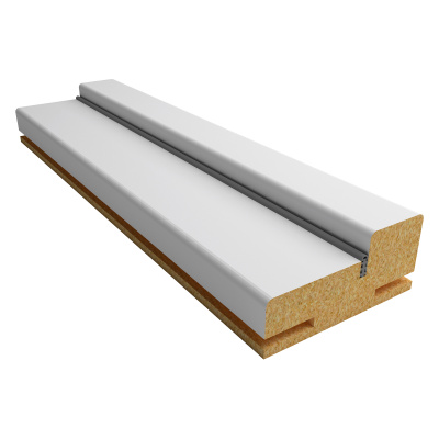 Korob brus PVKh soft belyy gladkiy 30kh70 mm teleskop s uplotn