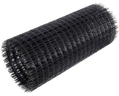 Setka kompozitnaya 100kh100 mm chernaya ETIZ