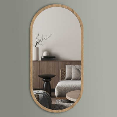 Zerkalo v rame Oval 45-90 dub sonoma 02