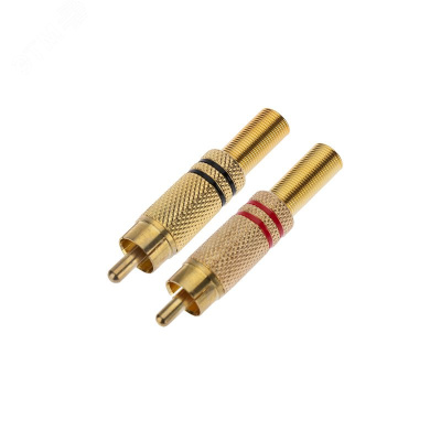 sredstva bezopasnosti   razemy   Razem shteker RCA metall payka chernyy-krasnyy, Gold PROconnect   1