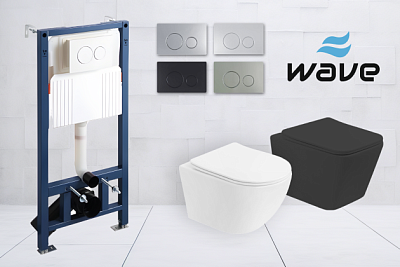 При покупке подвесных унитазов, инсталяций и кнопок WAVE - 10% бонусами на карту! Акция до 31.12.2025