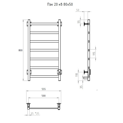 Polotentsesushitel Pek sp 20 kv 80kh50 grafit VGP 2